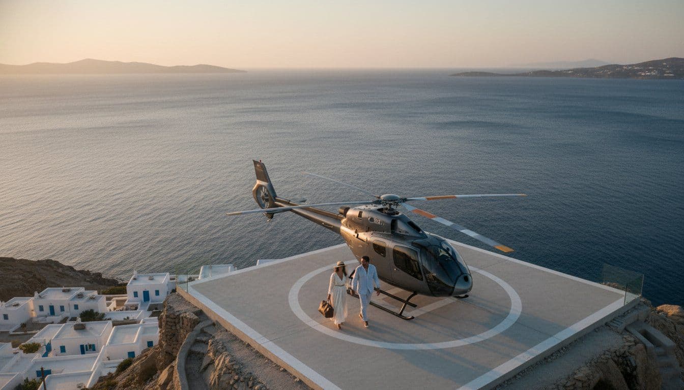 Private Helicopter Transfer Mykonos to Athens: The 2026 Ultimate Luxury Guide