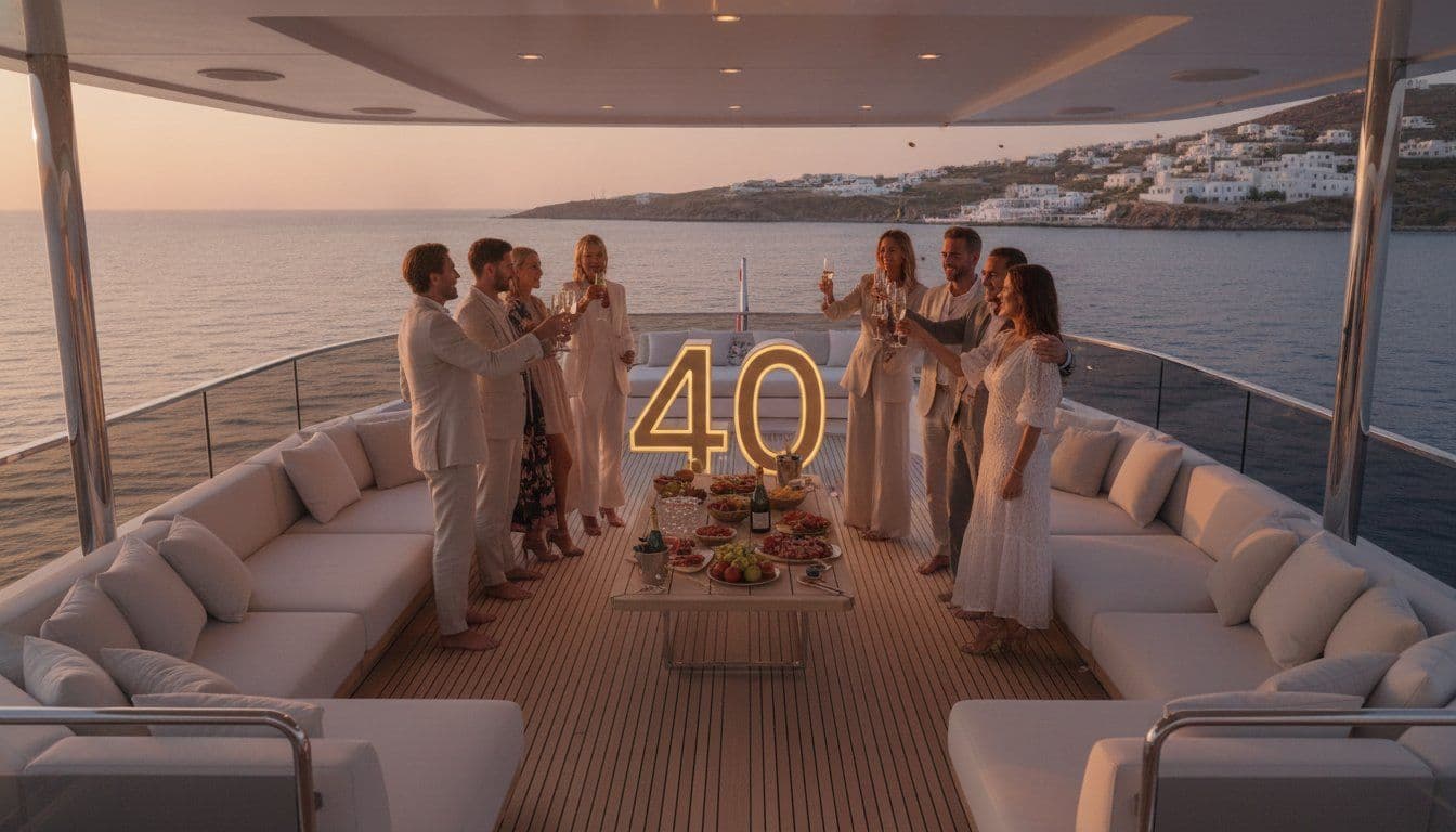 The Ultimate Guide to a Yacht Charter for a 40th Birthday in Mykonos (2026)