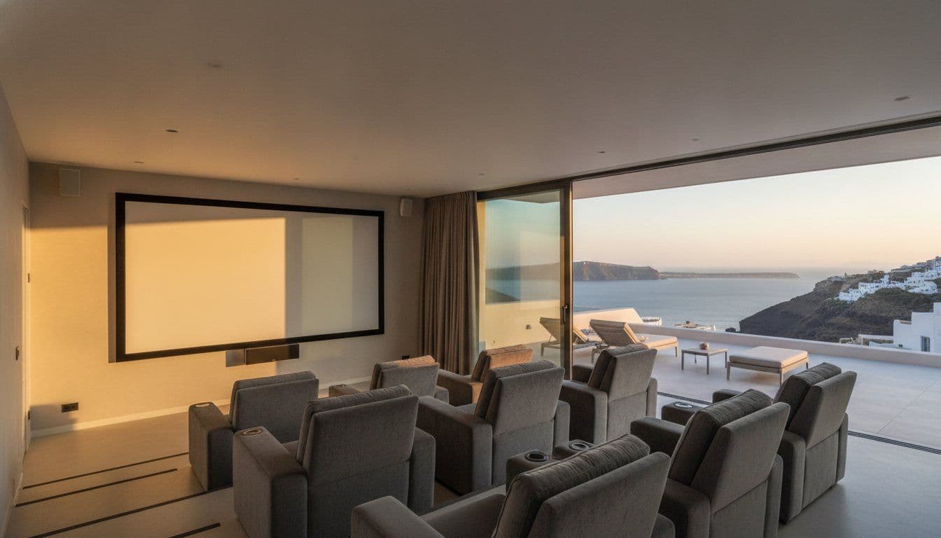 Ultimate Villa Rental with Cinema Room in Santorini: 2026 Luxury Guide