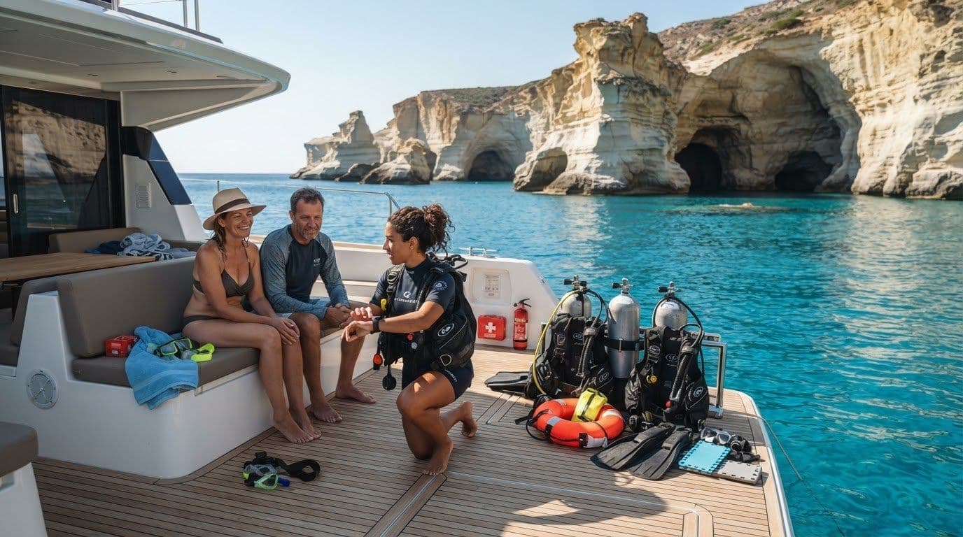 Booking a Yacht with a Certified Dive Instructor in Milos: 2026 Guide