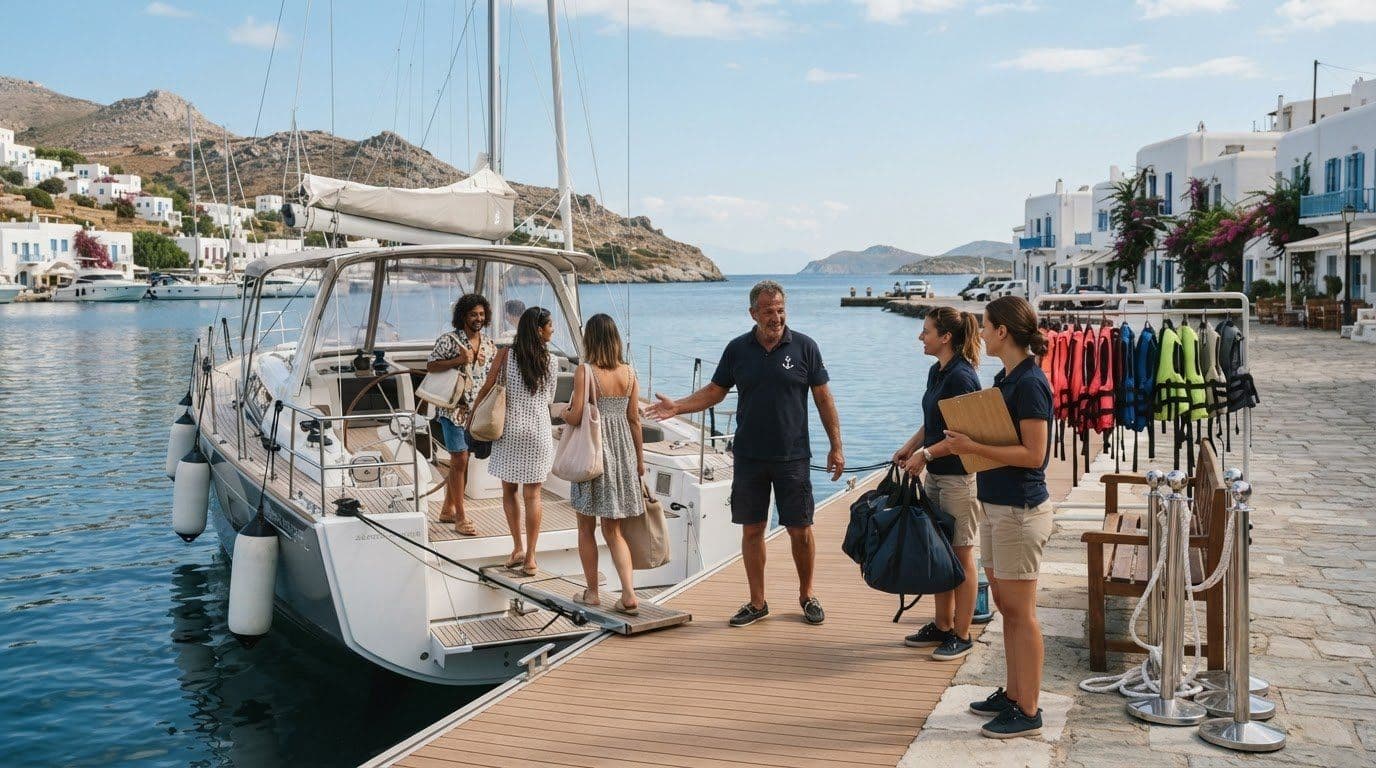 Yacht Embarkation Day in Greece: Protocol, Checklist, and Guest Safety Orientation