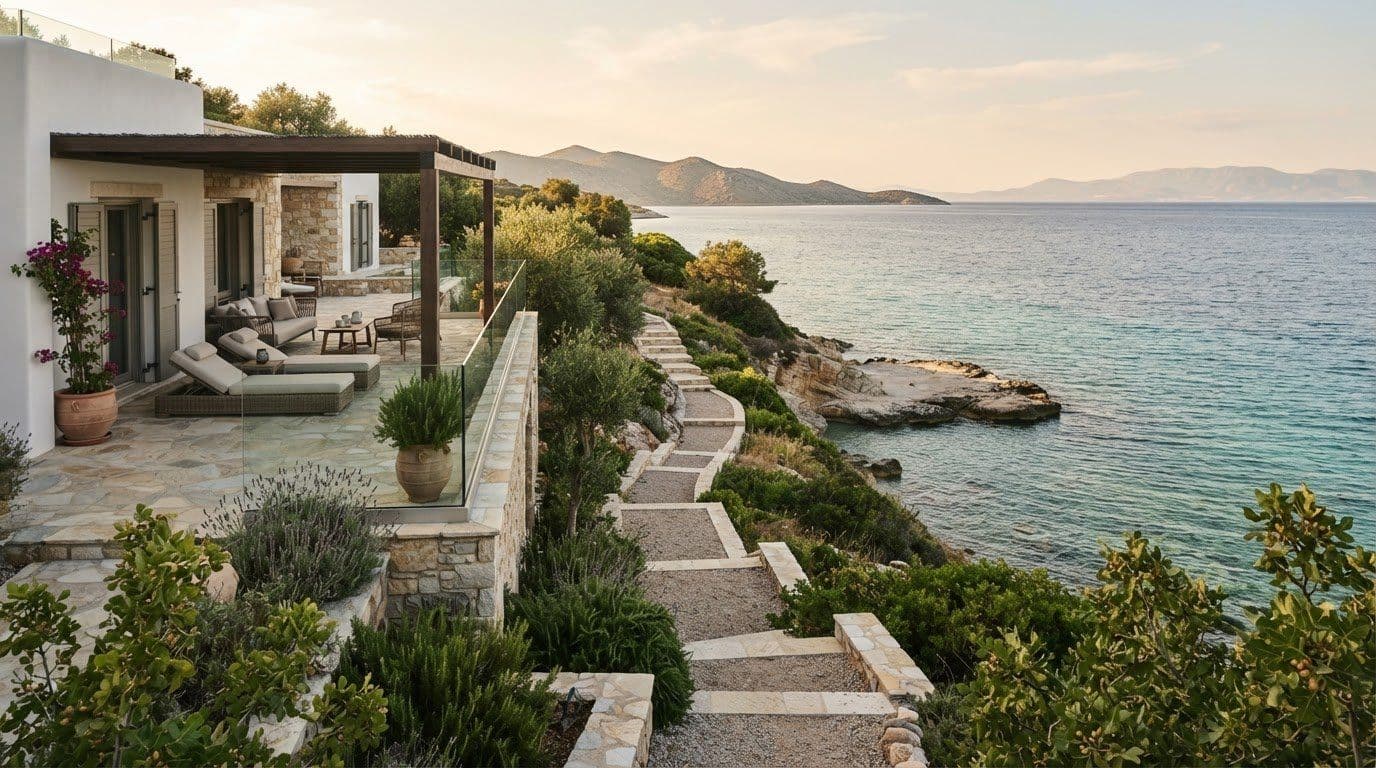Private Villa Rental in Aegina with Direct Sea Swimming Access