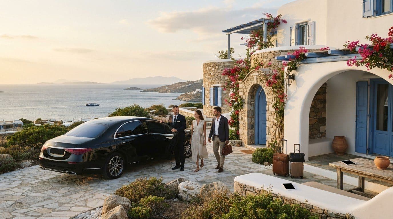 Planning a Chauffeured Mercedes-Maybach Transfer to a Luxury Villa in Paros