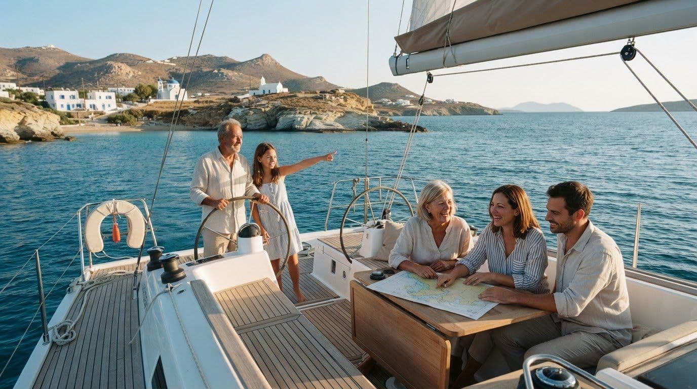 Reconnecting with Adult Children on a Greek Sailing Trip