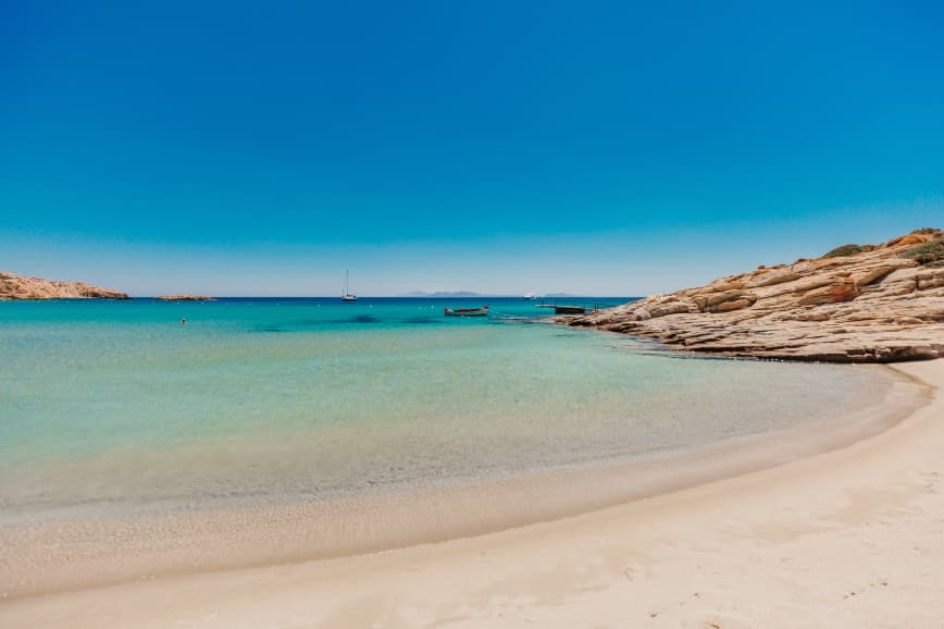 Ios from Mykonos | Private 8-hour yacht experience with Ferretti 830