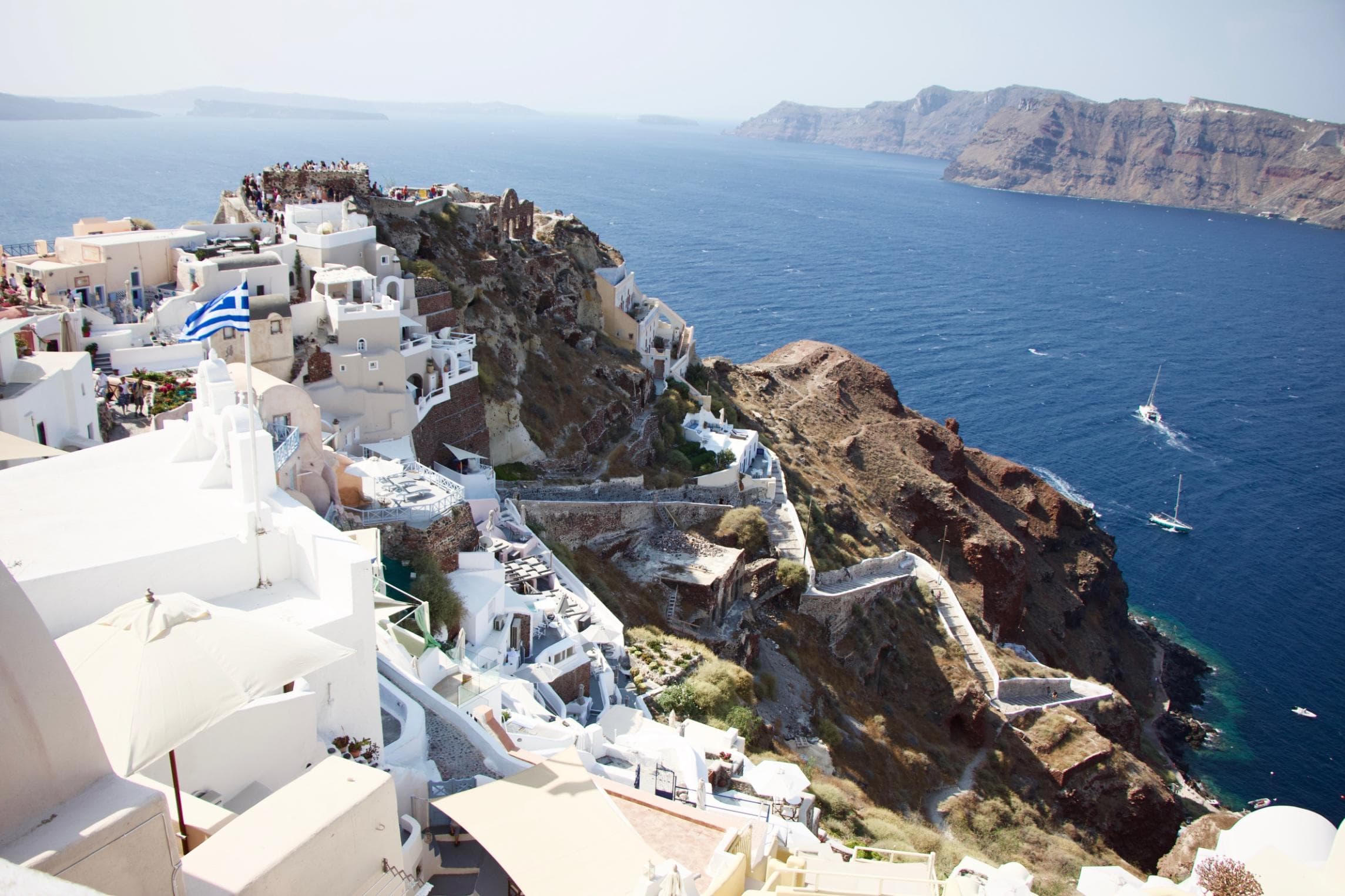 Santorini from Mykonos | Private 8-hour yacht experience with Mangusta 72