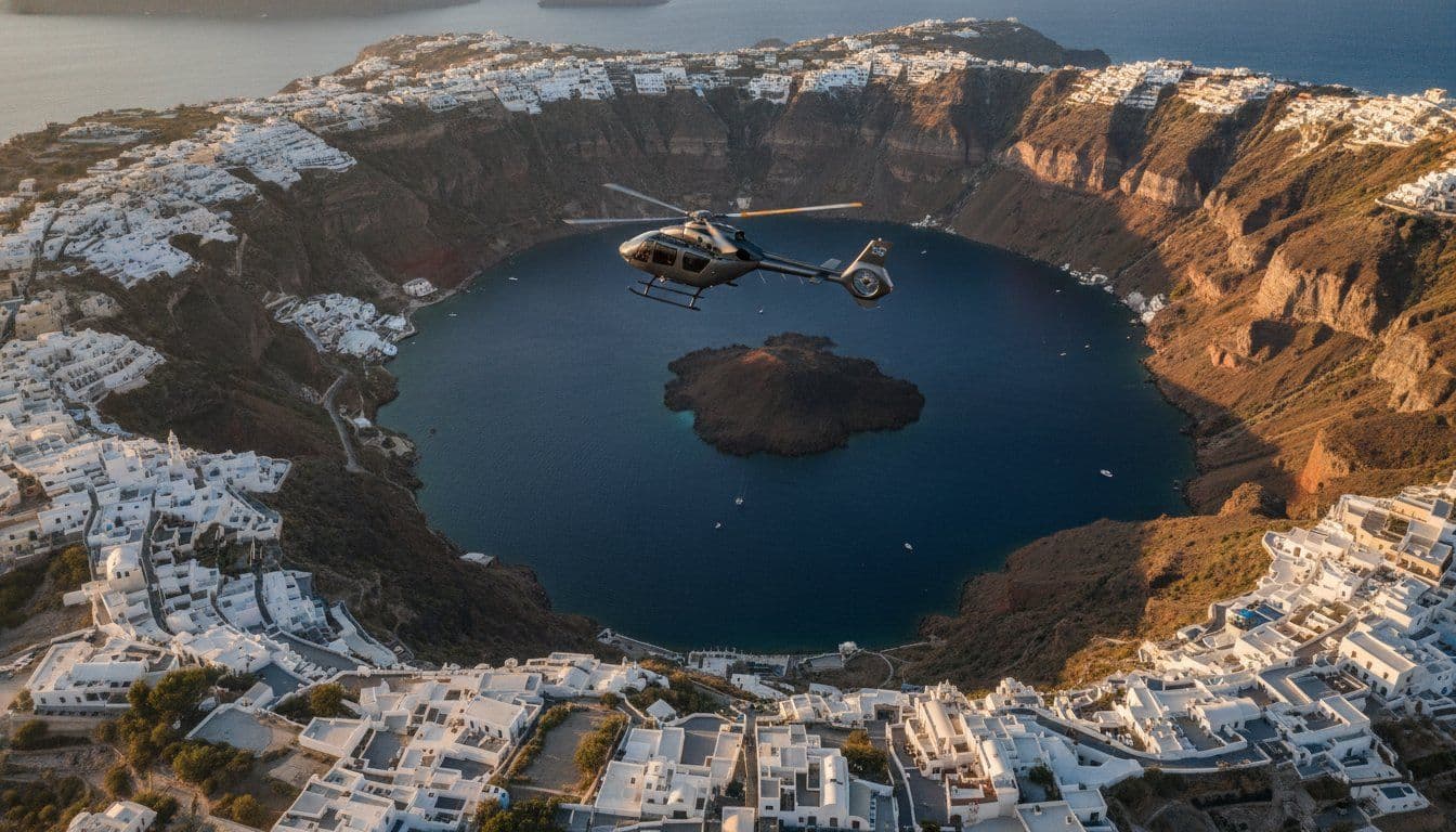 The Ultimate Guide to a Private Helicopter Tour Over the Santorini Volcano (2026)