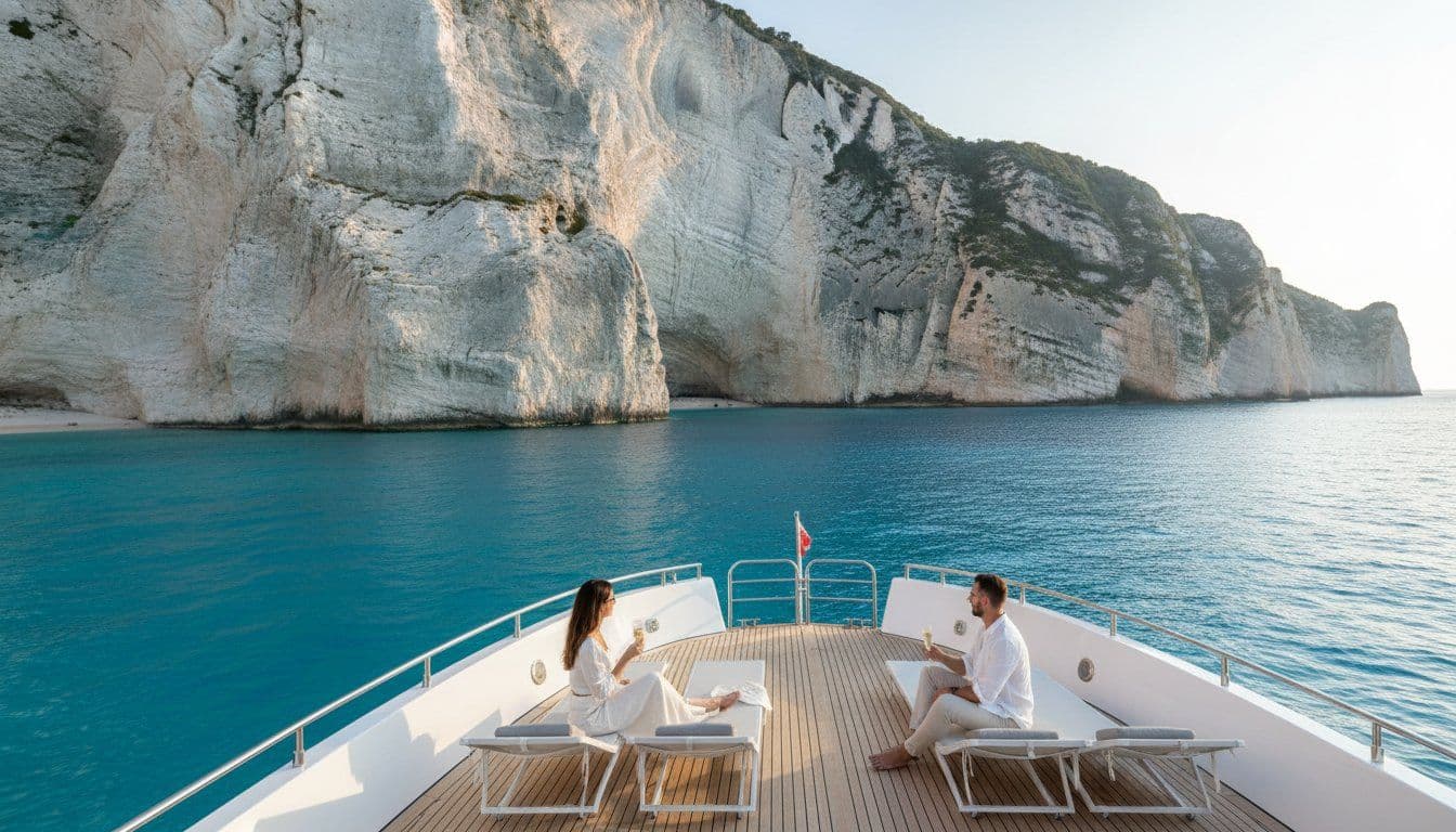 Private Superyacht Charter Zakynthos: The Navagio Private Viewing Guide 2026