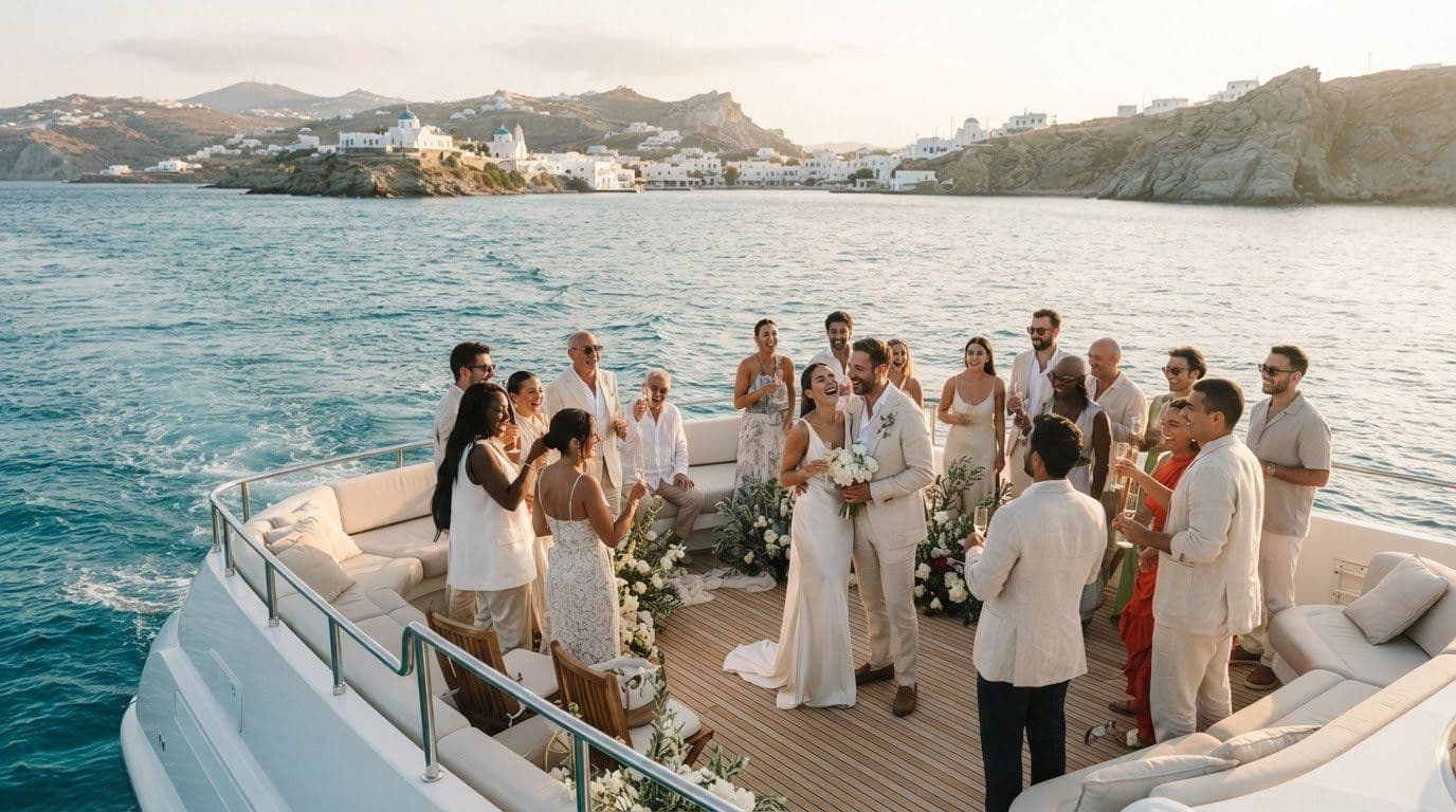 Luxury Wedding Yacht Charters in Greece