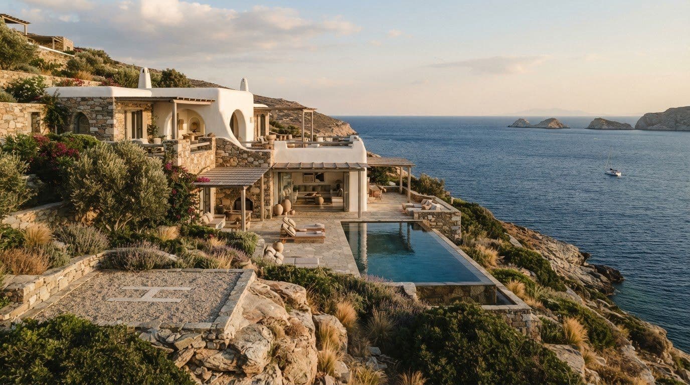 Secluded luxury villa rental in Sifnos, Greece